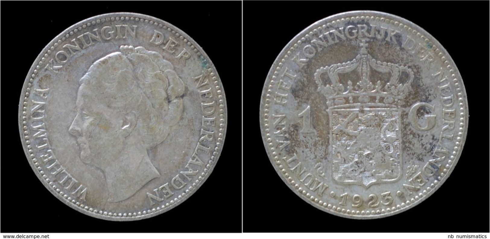 Netherlands Wilhelmina I 1 Gulden 1923 - 1 Gulden