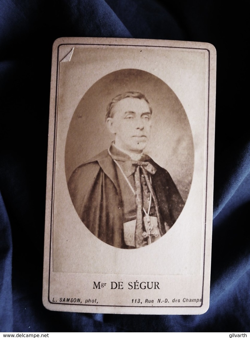 Photo CDV  Samson à Paris  Portrait Monseigneur De Ségur  Cardinal, Evêque  CA 1880 - L512B - Antiche (ante 1900)