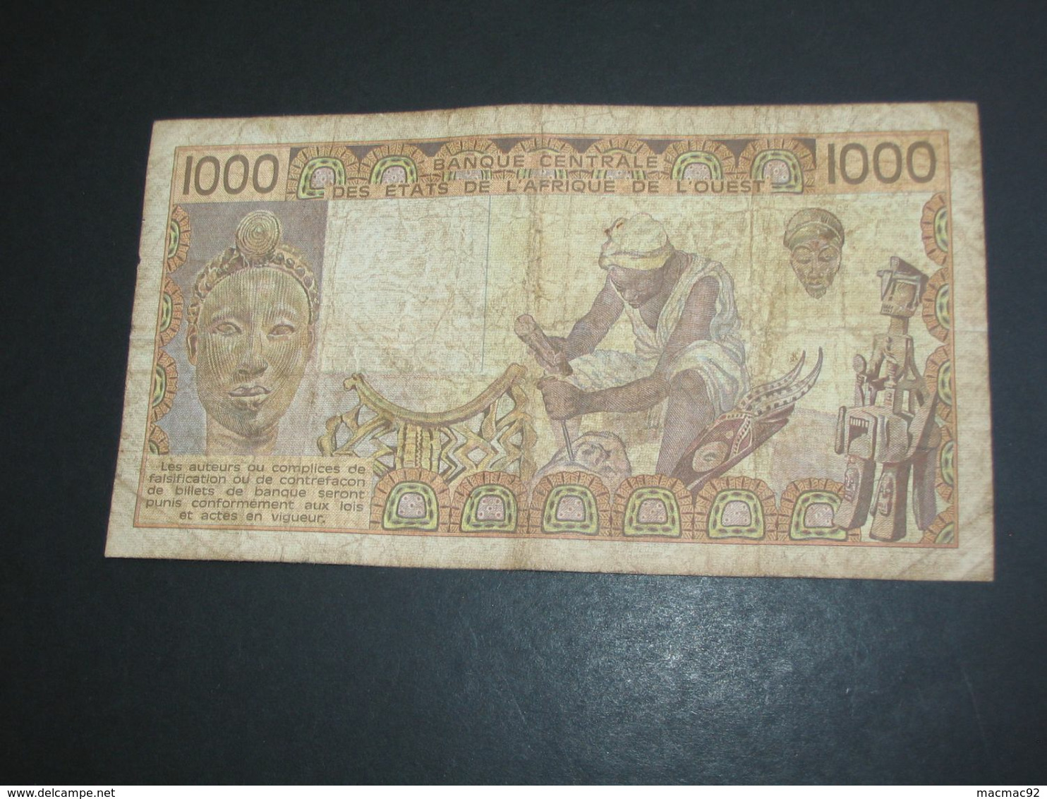 1000 Francs 1994 - BENIN - Banque Centrale Des états De L'Afrique De L'ouest **** EN ACHAT IMMEDIAT **** - Benin