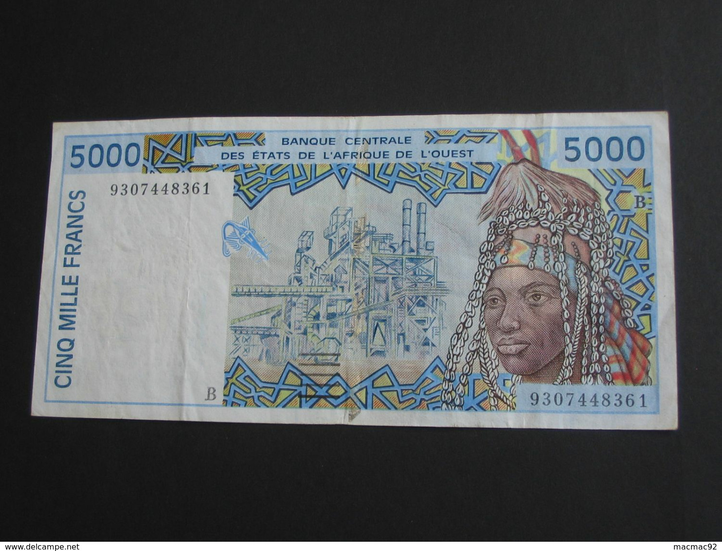 5000 Cinq Mille Francs 1993 - BENIN - Banque Centrale Des états De L'Afrique De L'ouest  **** EN ACHAT IMMEDIAT **** - Benin