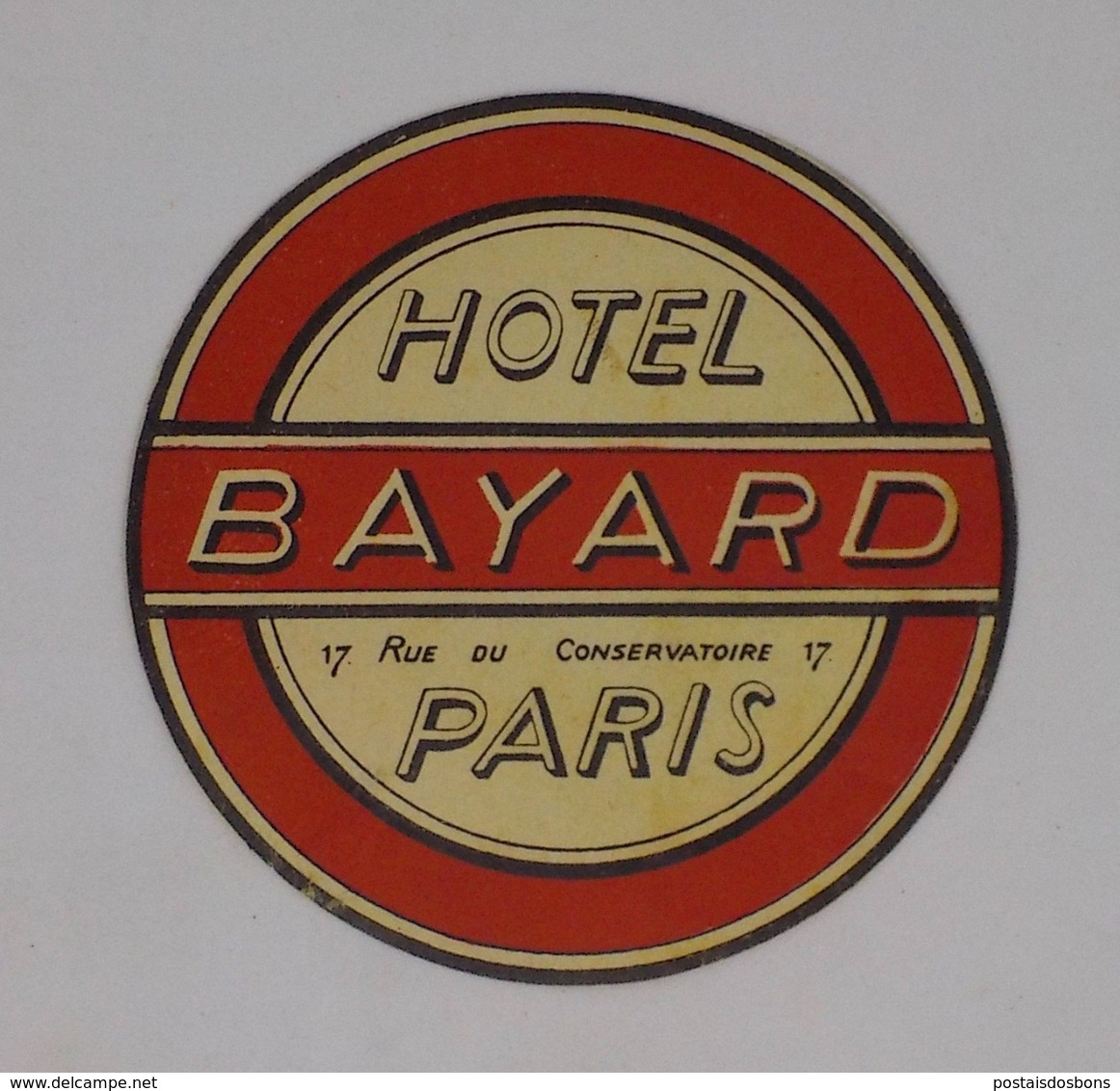 Cx13 CC7) France HOTEL BAYARD Paris  Etiquette Hotel Labell Diam. 8,5cm - Hotelaufkleber