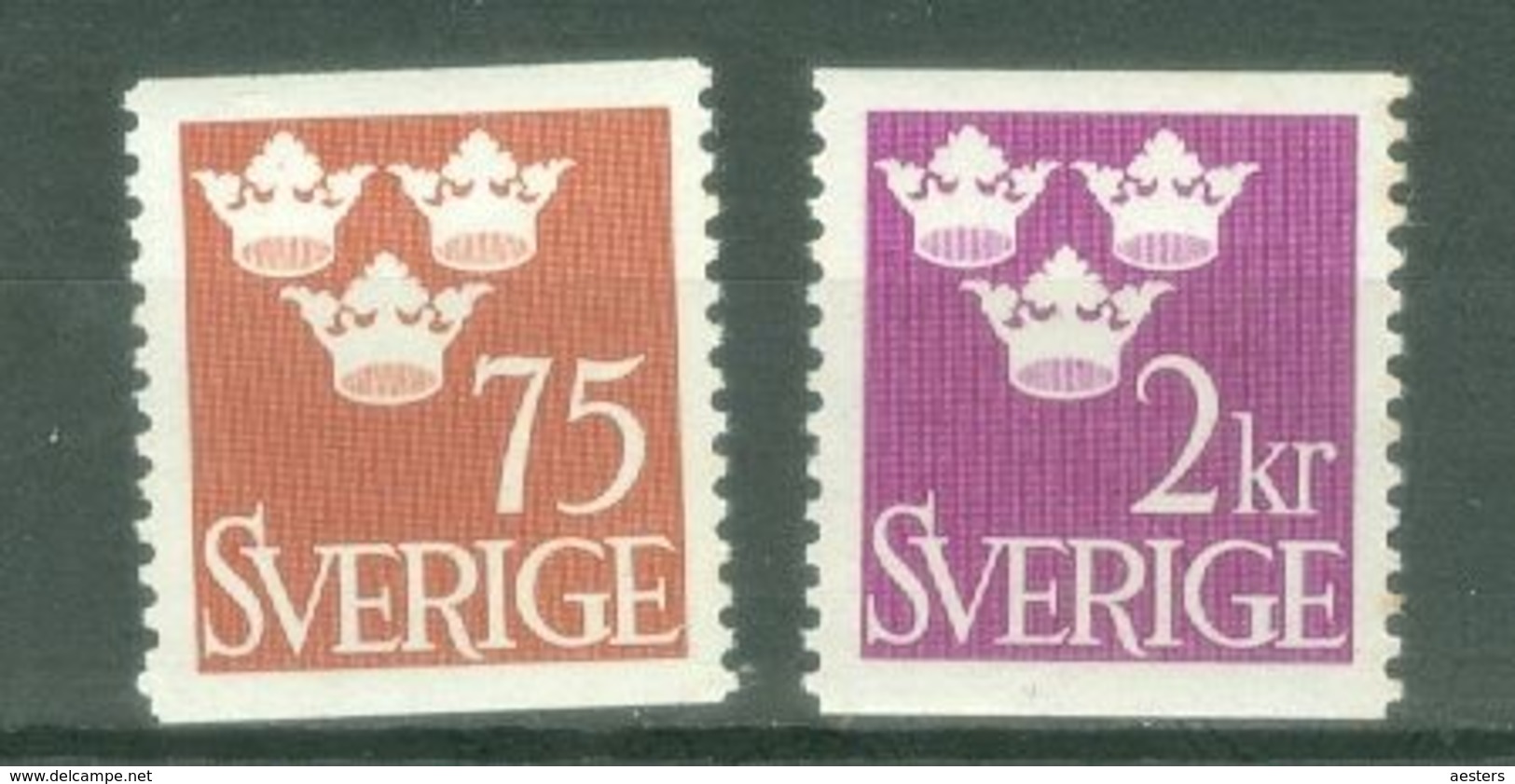 Sweden 1952; Tre Kronor, Michel 374-375.* (MLH) - Nuovi