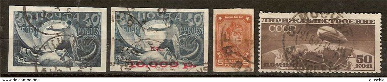 (Fb).Repubblica Sovietica.1921-31.Piccolo Lotto Misto Di 4 Valori Usati (149-20) - Gebraucht