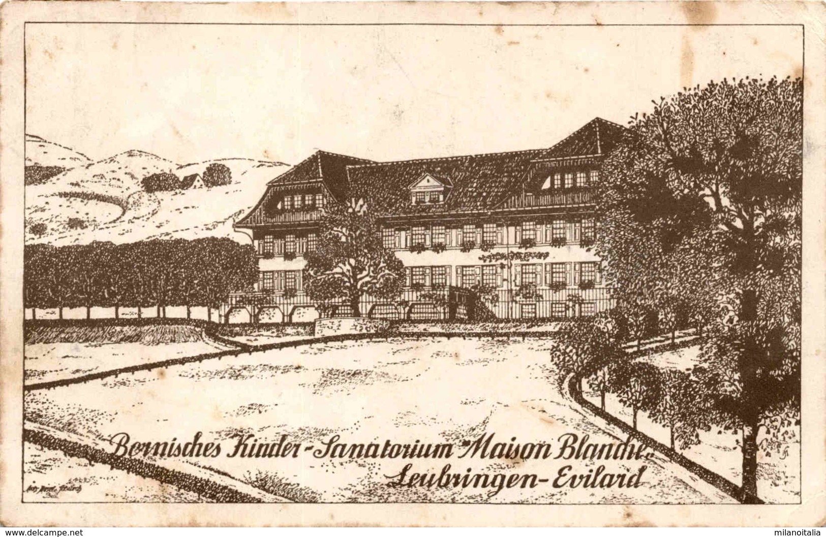 Bernisches Kinder-Sanatorium "Maison Blanche" - Leubringen - Evilard * 19. 8. 1912 - Evilard