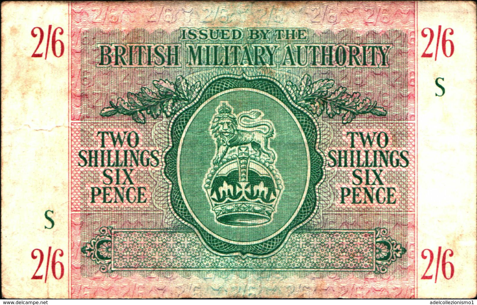 20024) BANCONOTA DELLA  BRITISH MILITARY AUTORITY " 2/6 SHILLINGS "    -banconota Non Trattata.vedi Foto - Ocupación Aliados Segunda Guerra Mundial