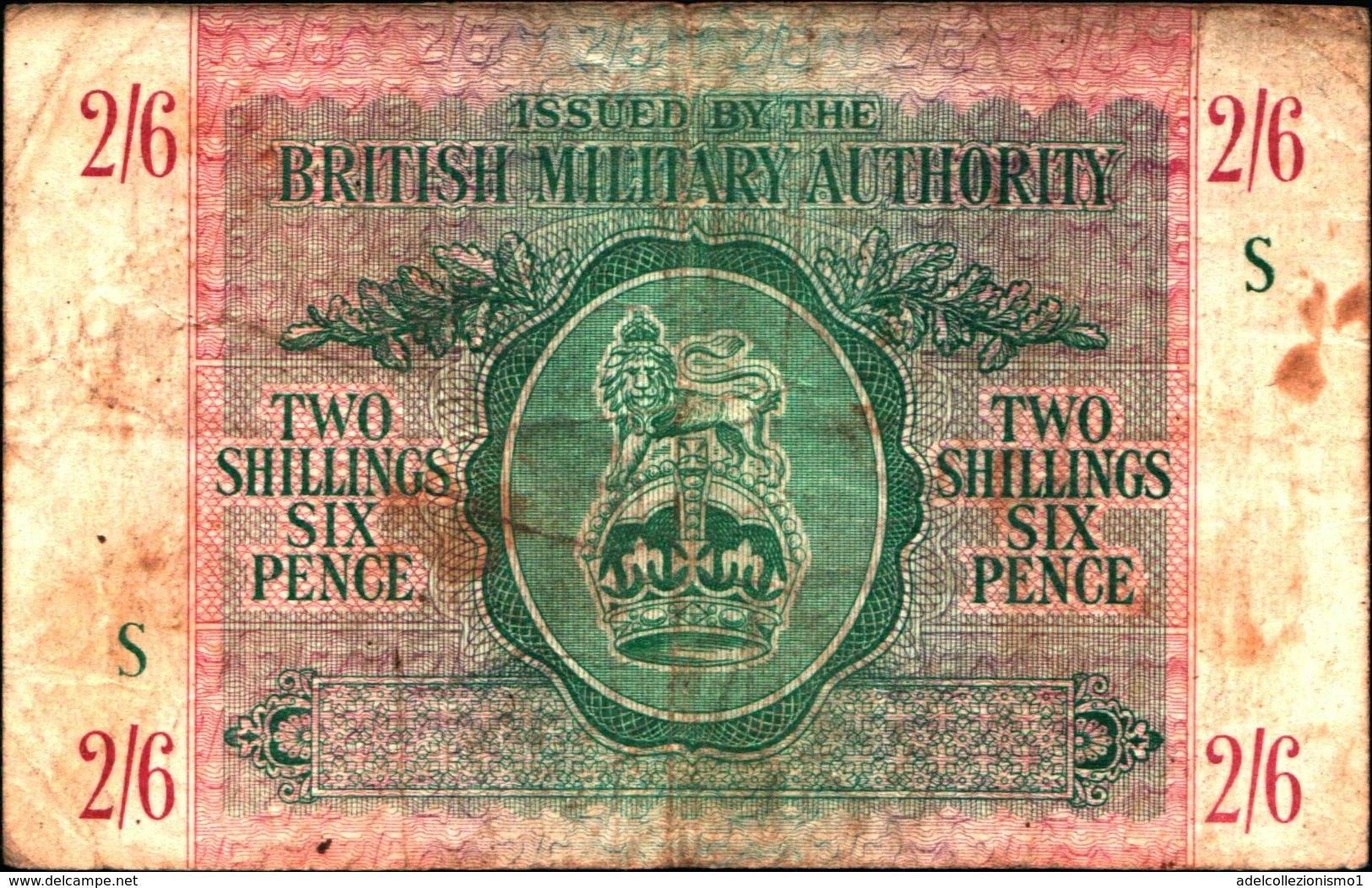 20023) BANCONOTA DELLA  BRITISH MILITARY AUTORITY " 2/6 SHILLINGS "    -banconota Non Trattata.vedi Foto - Ocupación Aliados Segunda Guerra Mundial