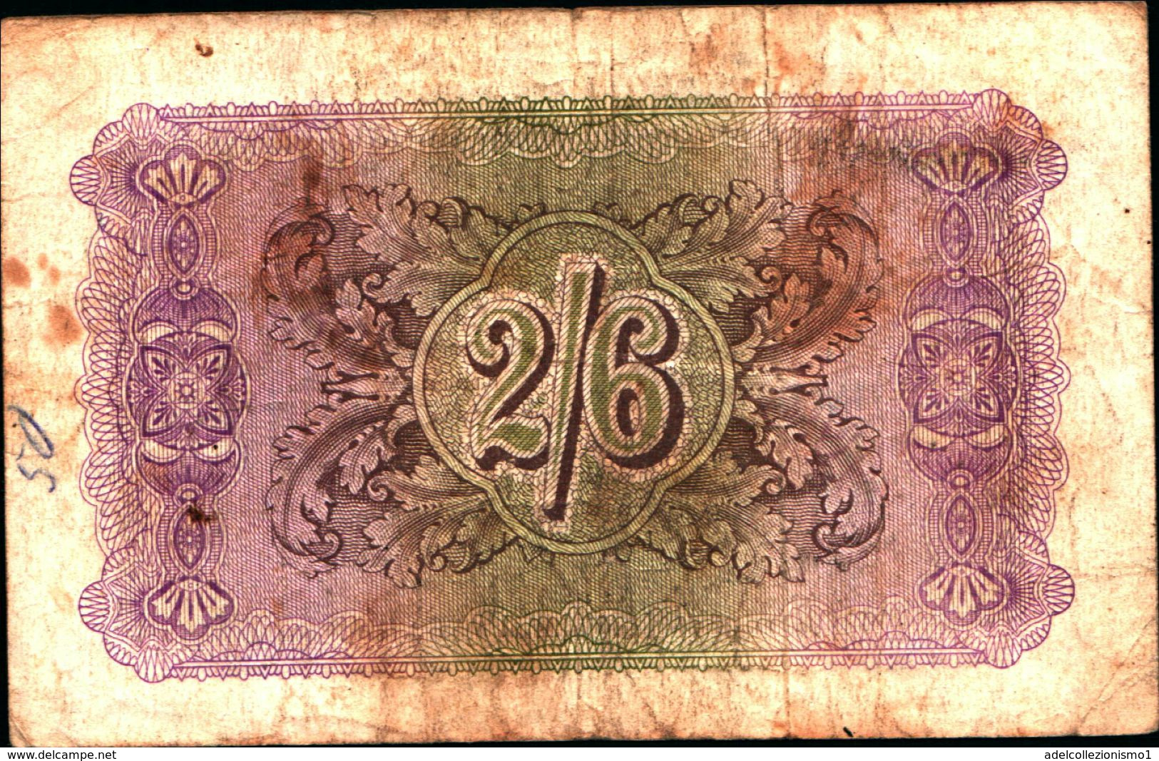 20023) BANCONOTA DELLA  BRITISH MILITARY AUTORITY " 2/6 SHILLINGS "    -banconota Non Trattata.vedi Foto - Ocupación Aliados Segunda Guerra Mundial