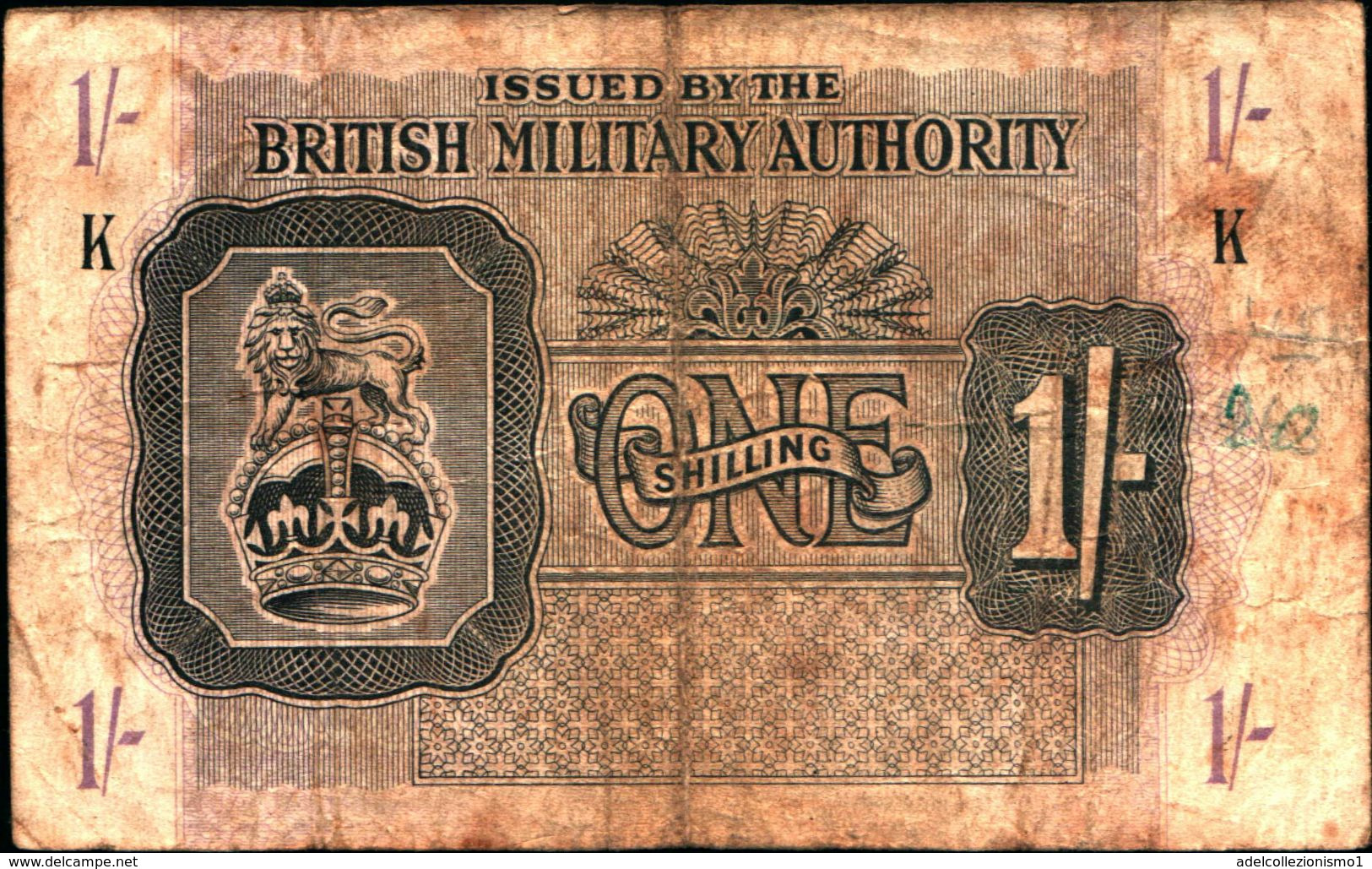 20037) BANCONOTA DELLA  BRITISH MILITARY AUTORITY " ONE SHILLINGS "    -banconota Non Trattata.vedi Foto - Allied Occupation WWII