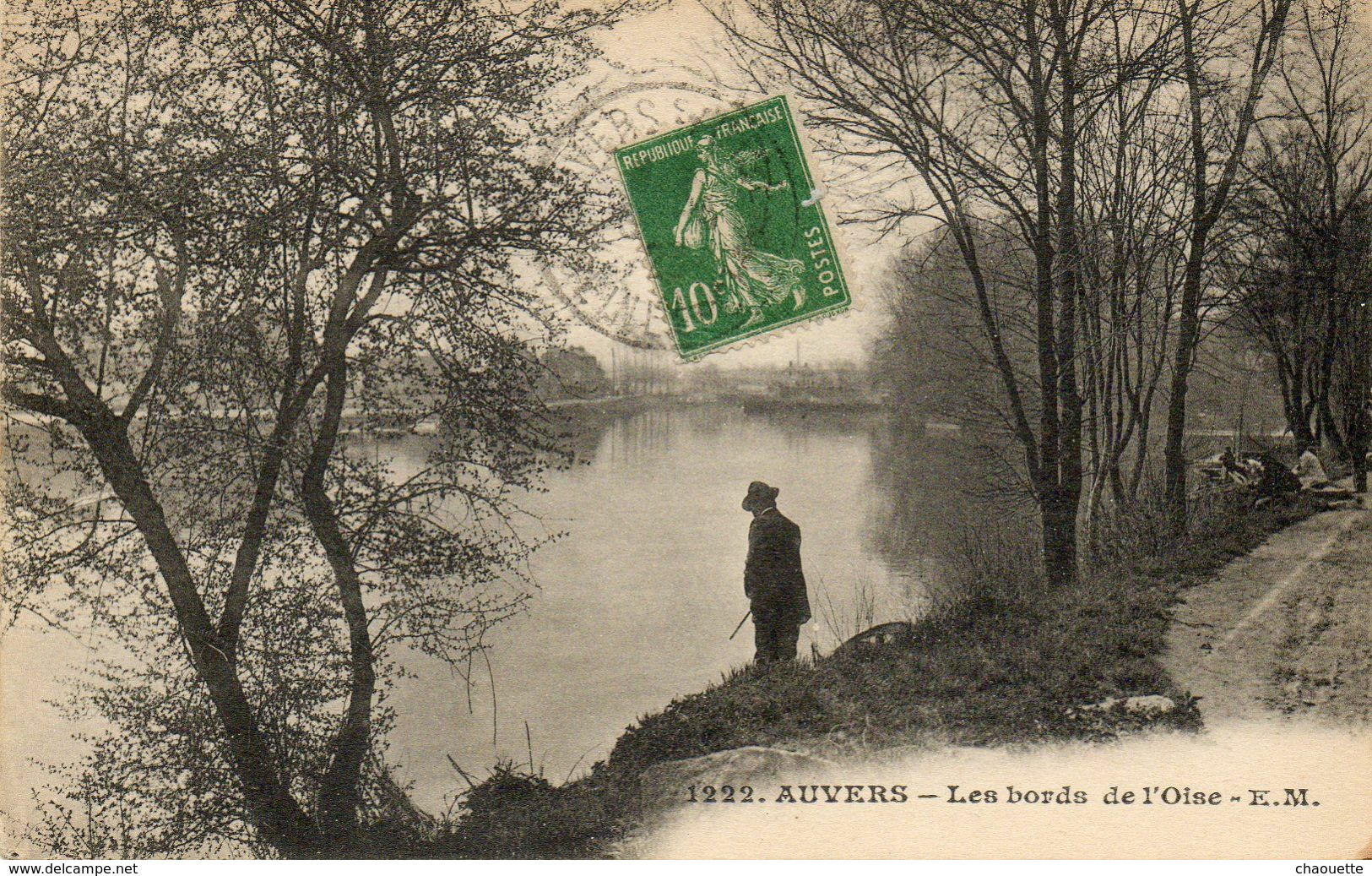 AUVERS......Lles Bords De L Oise    Un Pecheur - Auvers Sur Oise