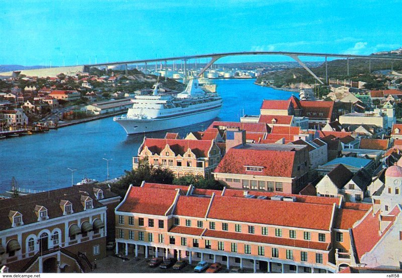 1 AK Insel Curaçao * Die Hauptstadt Willemstad - St. Annabai With Julianabridge - Seit 1997 UNESCO Weltkulturerbe - Curaçao