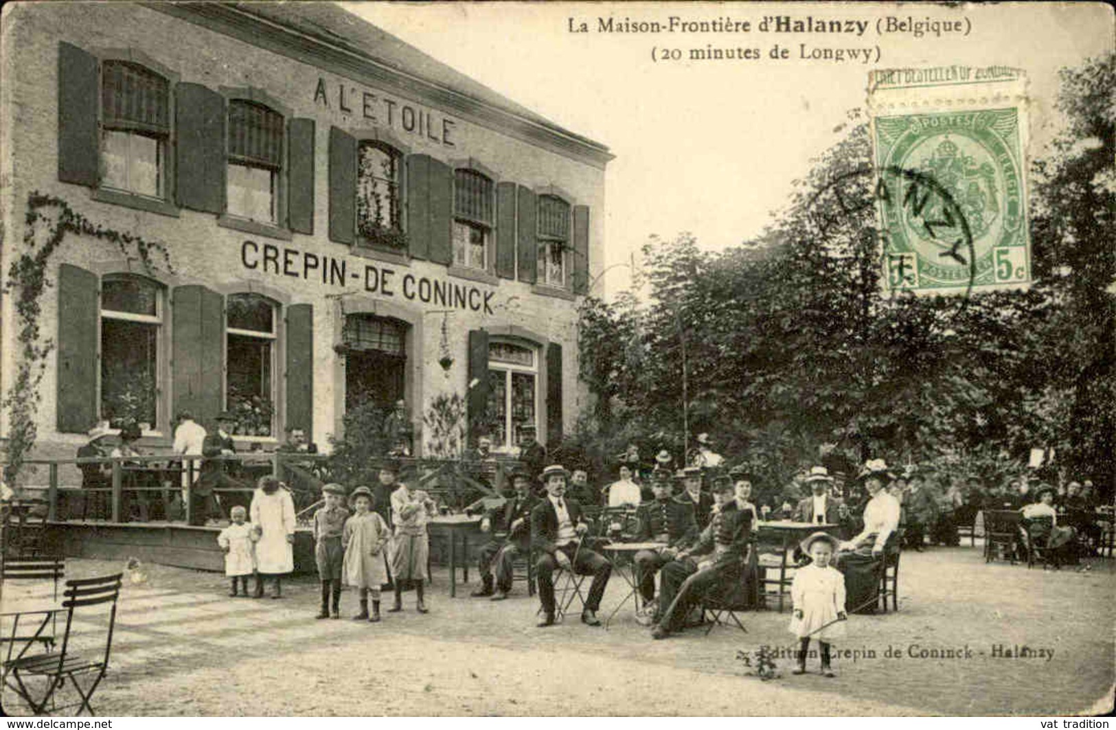 BELGIQUE - Carte Postale - La Maison Frontière D'Halanzy - Café L'Etoile - L 66413 - Aubange
