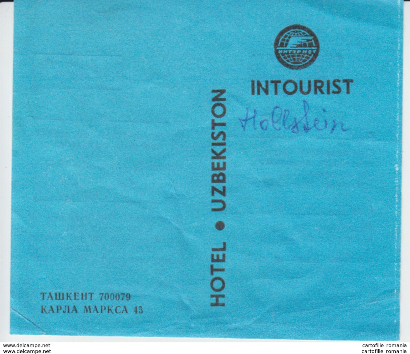 Tashkent - Uzbekistan - Hotel Uzbekiston - Intourist Hotels - Ticket - Voucher - See Verso - Eintrittskarten