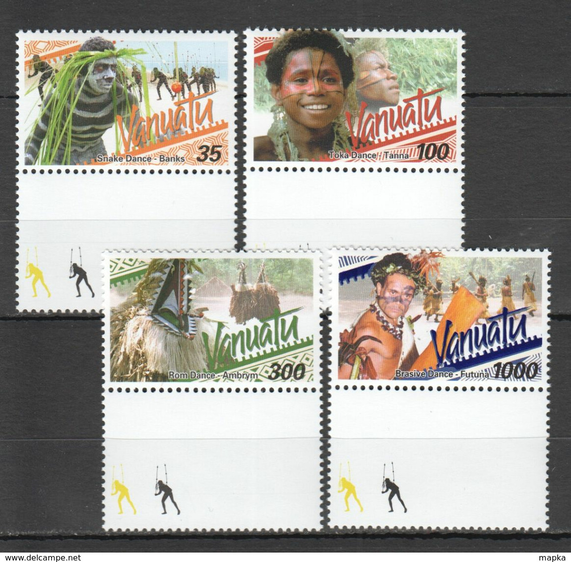 X182 VANUATU ART CULTURE TRADITIONS DANCE !!! MICHEL 36 EURO 1SET MNH - Autres & Non Classés