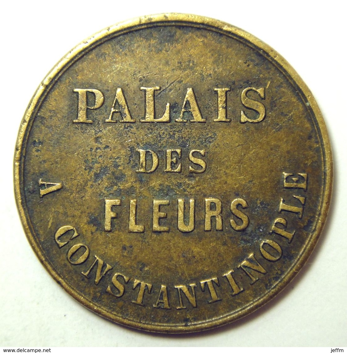 Rare Turkish Token - Palais Des Fleurs Constantinople - Bon Pour 50 Centimes - Jeton Turquie - Monetari / Di Necessità