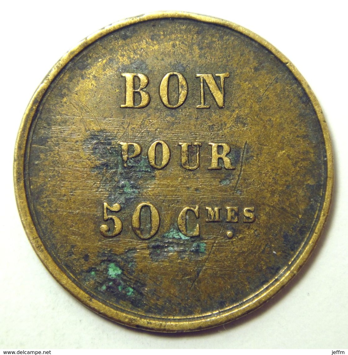 Rare Turkish Token - Palais Des Fleurs Constantinople - Bon Pour 50 Centimes - Jeton Turquie - Monetari / Di Necessità