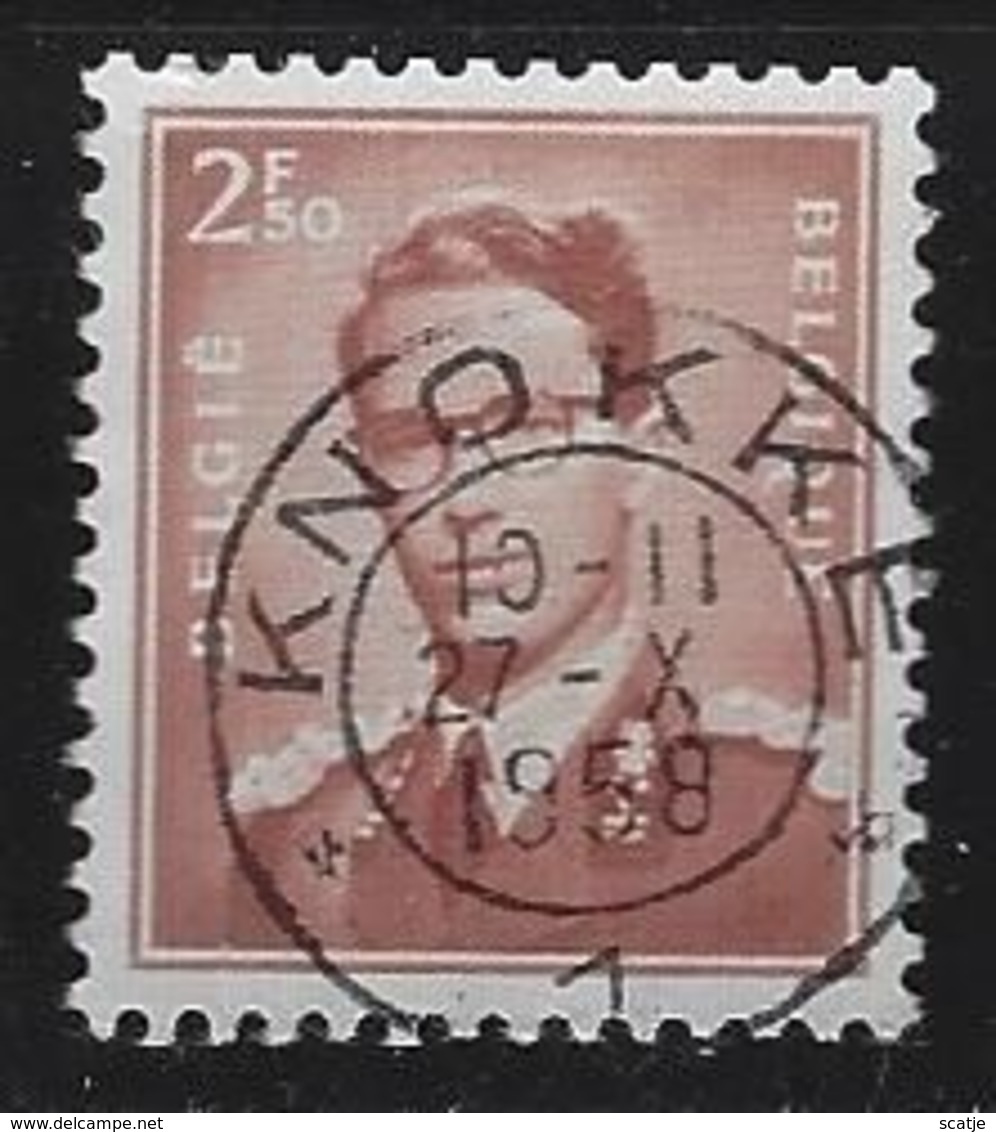 Rolzegel   R2   -   Uit Automaat   &   Gestempeld:   1958   KNOKKE - Coil Stamps