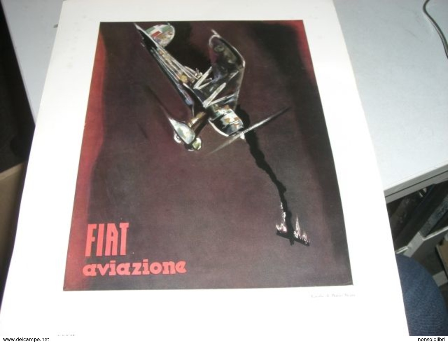 RIPRODUZIONE TAVOLA DI MARIO SIRONI (  FUTURISMO ) -FIAT AVIAZIONE - Posters