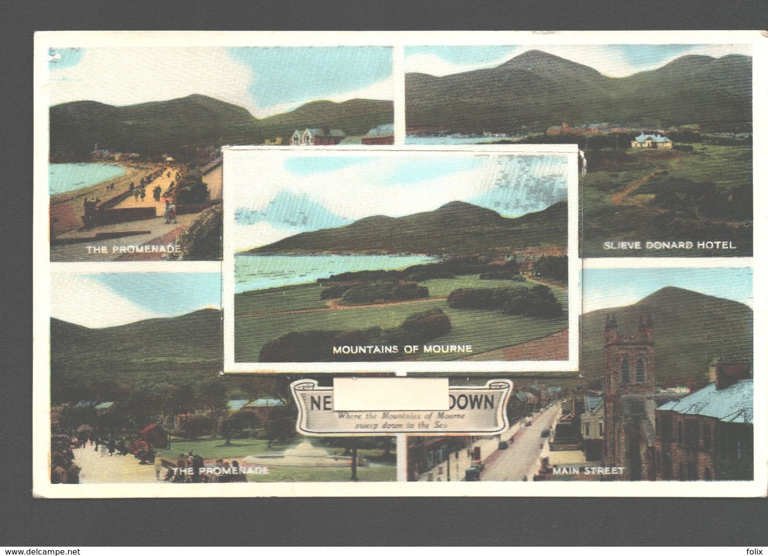 Newcastle Co. Down - Multiview With Folded Miniature Pictures - View Novelty - Down