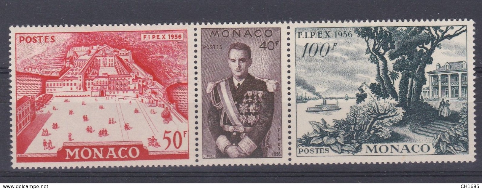 MONACO :  Yvert No 450 à 451 Tryptique  Neuf XX  Cote 24 € - Unused Stamps