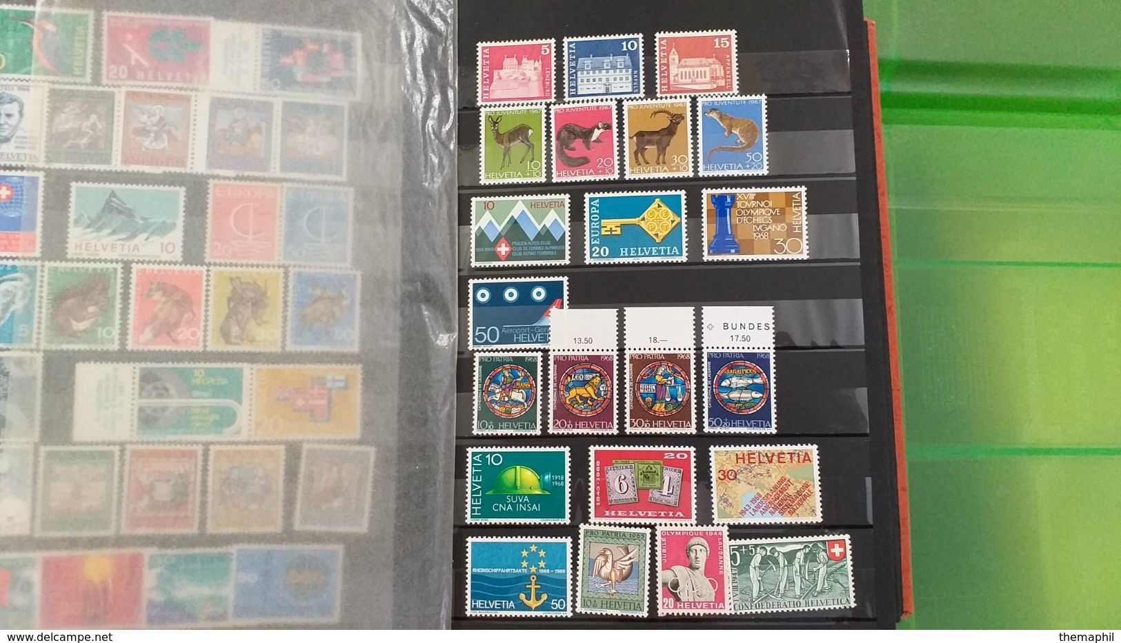 lot n° TH 483 SUISSE un bon classeur de timbres majoritée de  neufs xx