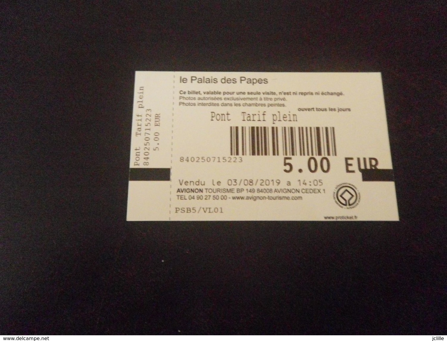 1 Ticket AVIGNON - MUSEE - PALAIS DES PAPEs 2019 - Tickets - Entradas