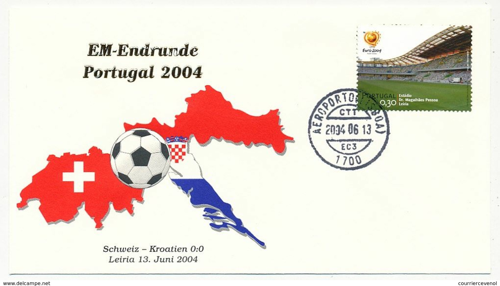 PORTUGAL - 6 Enveloppes UEFA 2004 Dont Série Auto-adhésifs - - Eurocopa (UEFA)