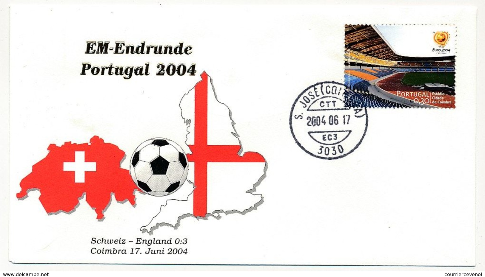 PORTUGAL - 6 Enveloppes UEFA 2004 Dont Série Auto-adhésifs - - Europees Kampioenschap (UEFA)