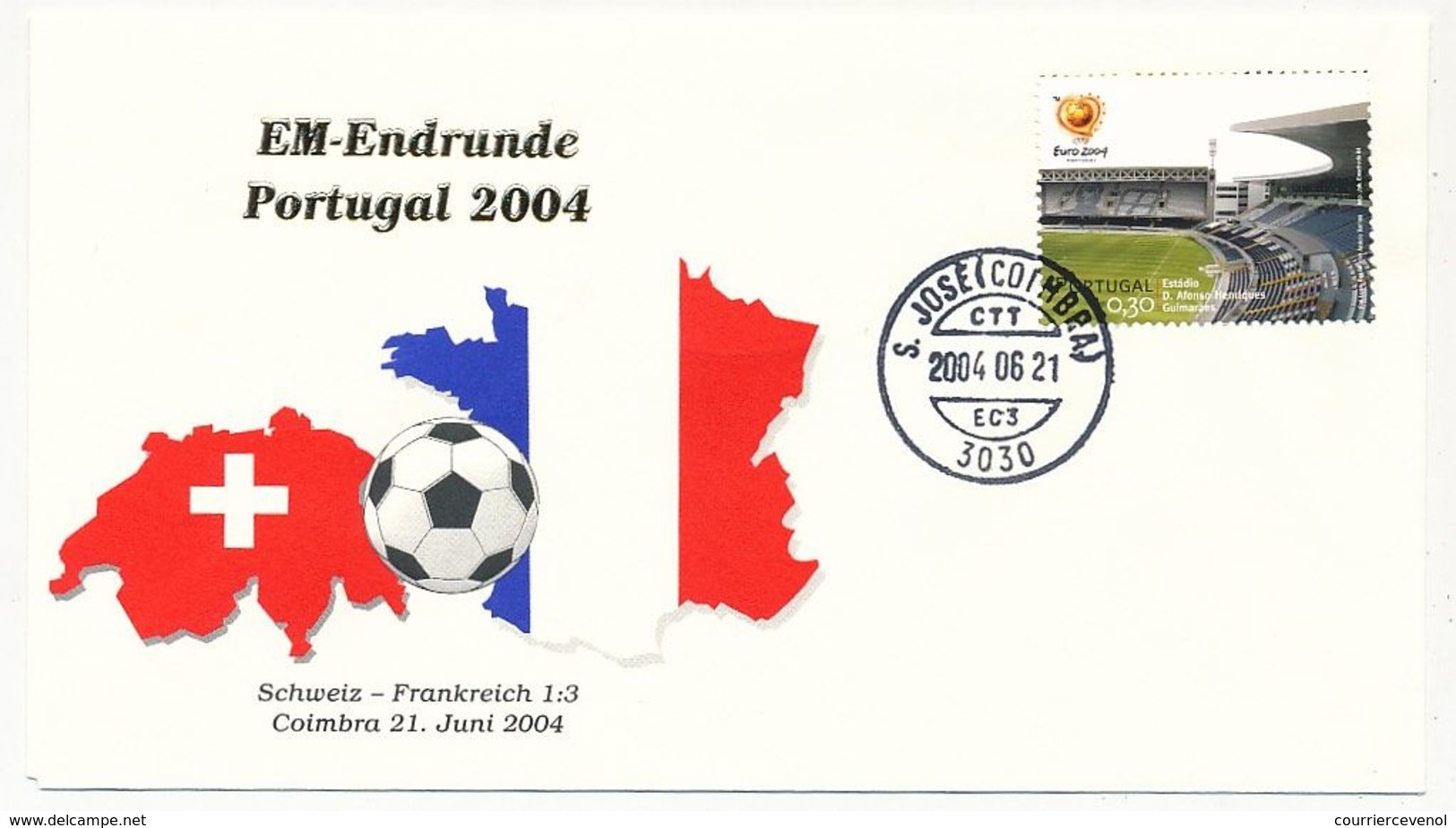PORTUGAL - 6 Enveloppes UEFA 2004 Dont Série Auto-adhésifs - - Europees Kampioenschap (UEFA)