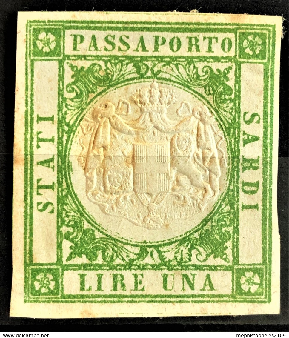 SARDINIA 1861 - MLH - Passaporto #1 - Passport Stamp - Sardinia