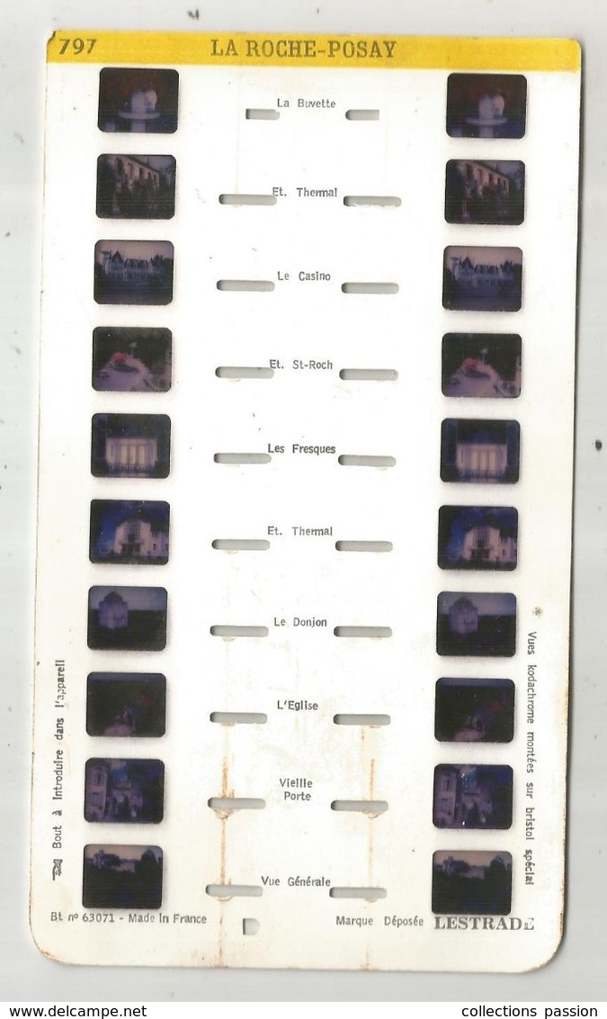 Diapositives Sur Bristol Spécial LESTRADE ,stéréo , N° 797 , Vienne , LA ROCHE POSAY , Frais Fr 1.55e - Diapositives