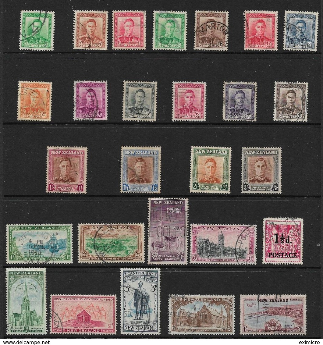 NEW ZEALAND 1938 - 1950 FINE USED COLLECTION OF SETS Cat £22+ - Lots & Serien