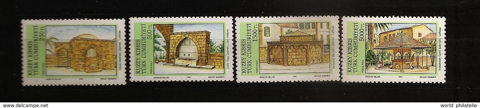 Turquie Chypre Turc RTCN 1991 N° 282 / 5 ** Fontaines, Mosquée, Architecture, Pierres, Medrese, Nicosie, Famagouste - Sonstige & Ohne Zuordnung