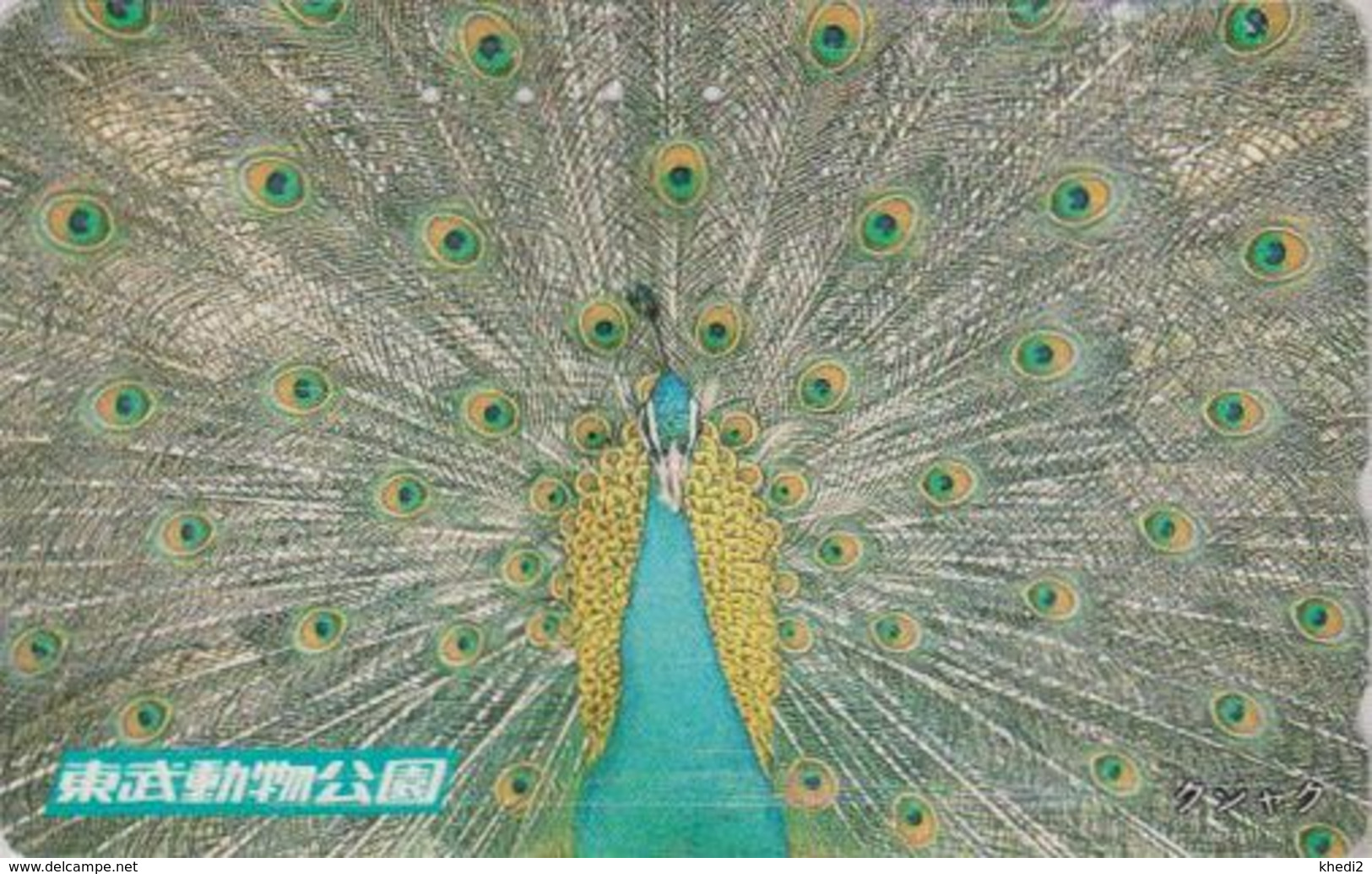 Télécarte JAPON / 110-011 - OISEAU - PAON / Parade Nuptiale - PEACOCK BIRD JAPAN Phonecard - PFAU Vogel - 5112 - Gallinaceans & Pheasants