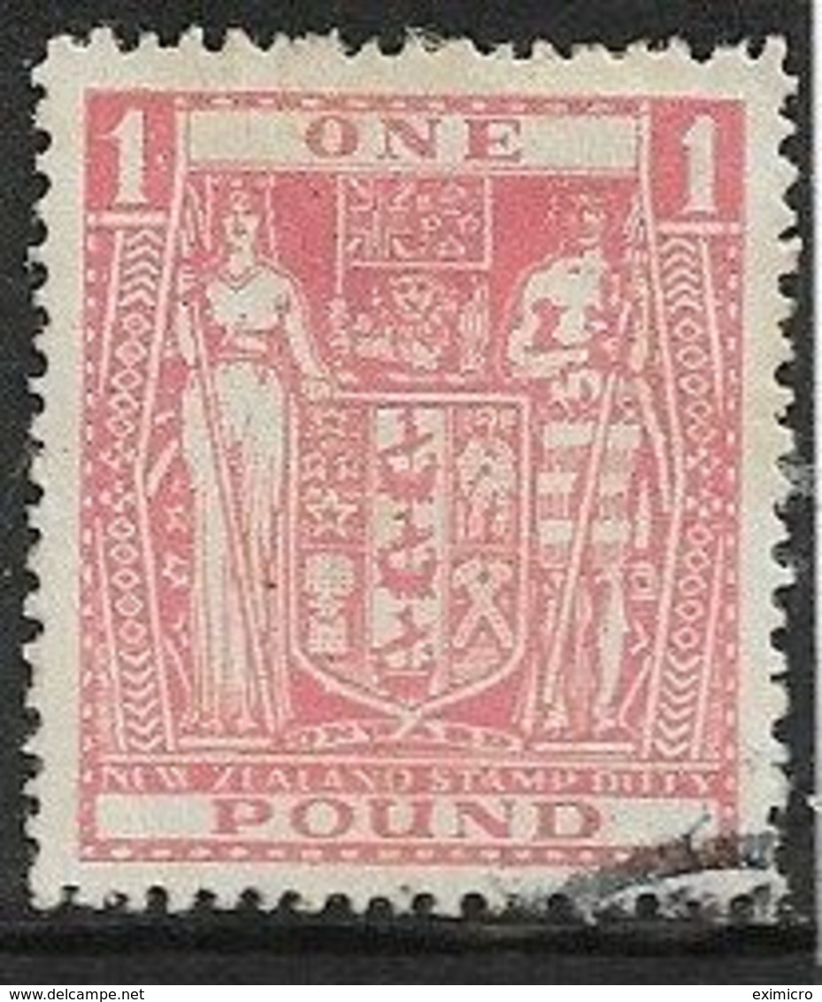 NEW ZEALAND 1950 £1 SG F203W INVERTED WATERMARK FINE USED Cat £5.50 - Steuermarken/Dienstmarken