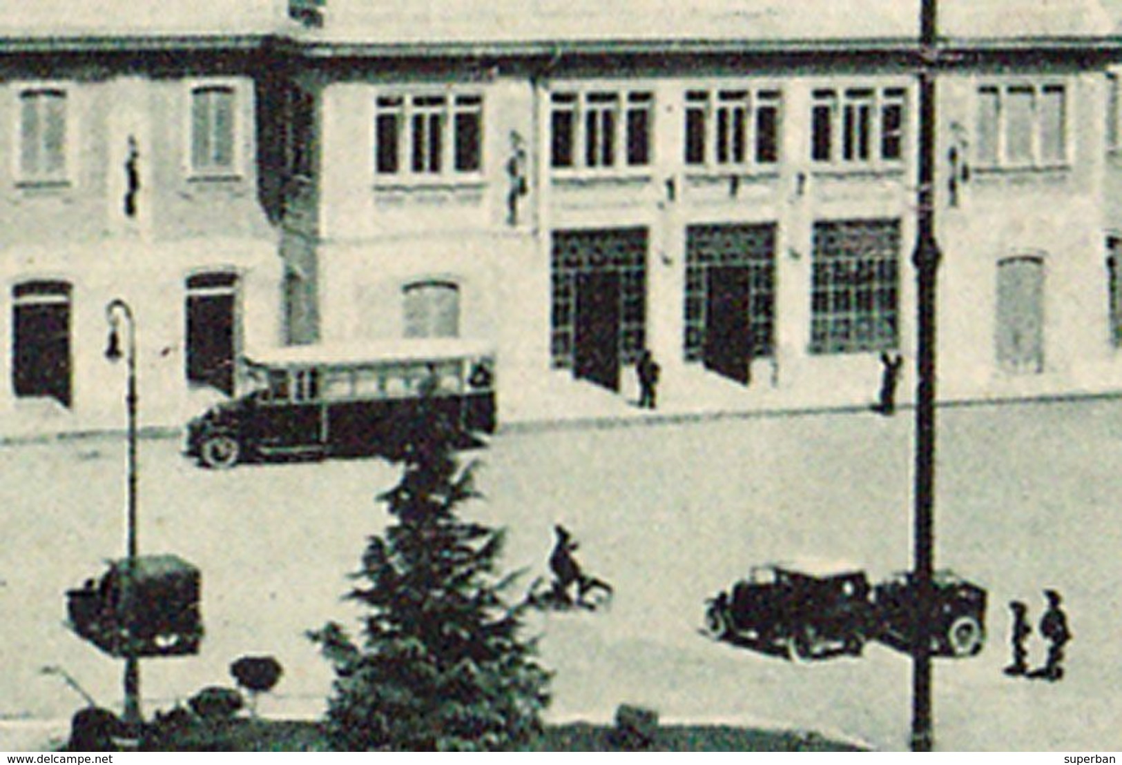 BUSTO ARSIZIO : STAZIONE FERROVIA STATO E MONUMENTO A ENRICO DELL'ACQUA / TRAIN STATION / GARE ~ 1930 - T. C. V. (af343) - Busto Arsizio