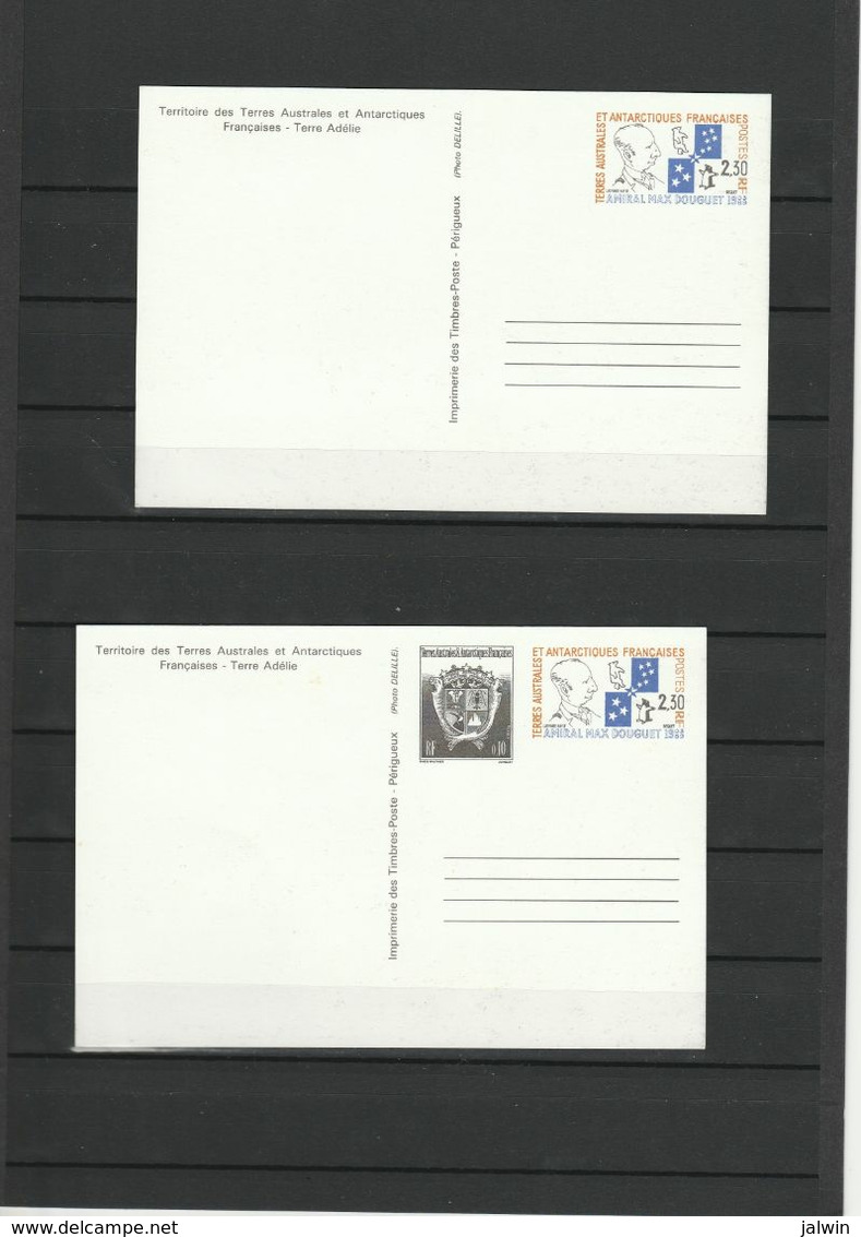 TAAF ENTIERS POSTAUX 1991-94 YT N° 1CP Et 2CP ** - Enteros Postales