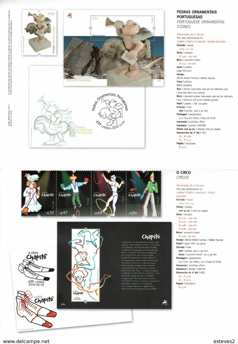 Portugal 2010 , Brochure , Pagela , UNHCR ,Peninsular War , AICEP , Children Books  , School Mail , Rock , Jaewries - Altri & Non Classificati
