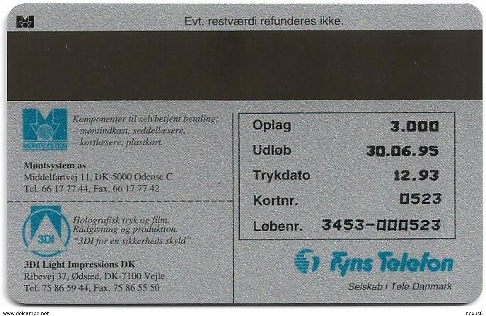 Denmark - Fyns - Moentsystem A/s, Coins Issue #4 - TDFP021.4 - 12.1993, 3.000ex, 10kr, Used - Danemark