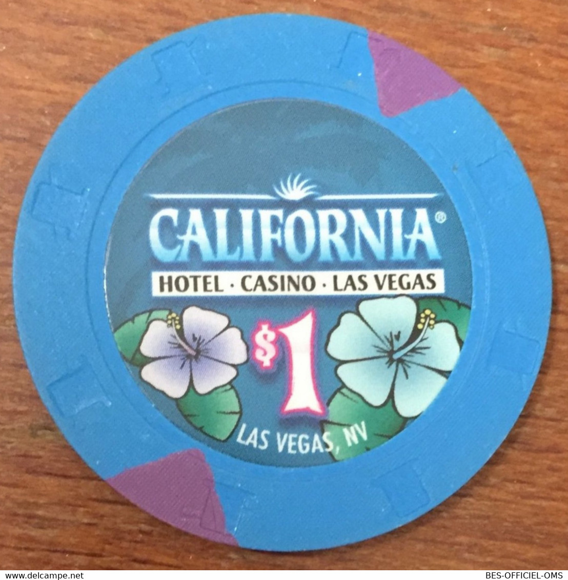 ÉTATS-UNIS USA NEVADA LAS VEGAS CALIFORNIA CASINO CHIP $1 JETON TOKEN COIN CLOSED FERMÉ - Casino