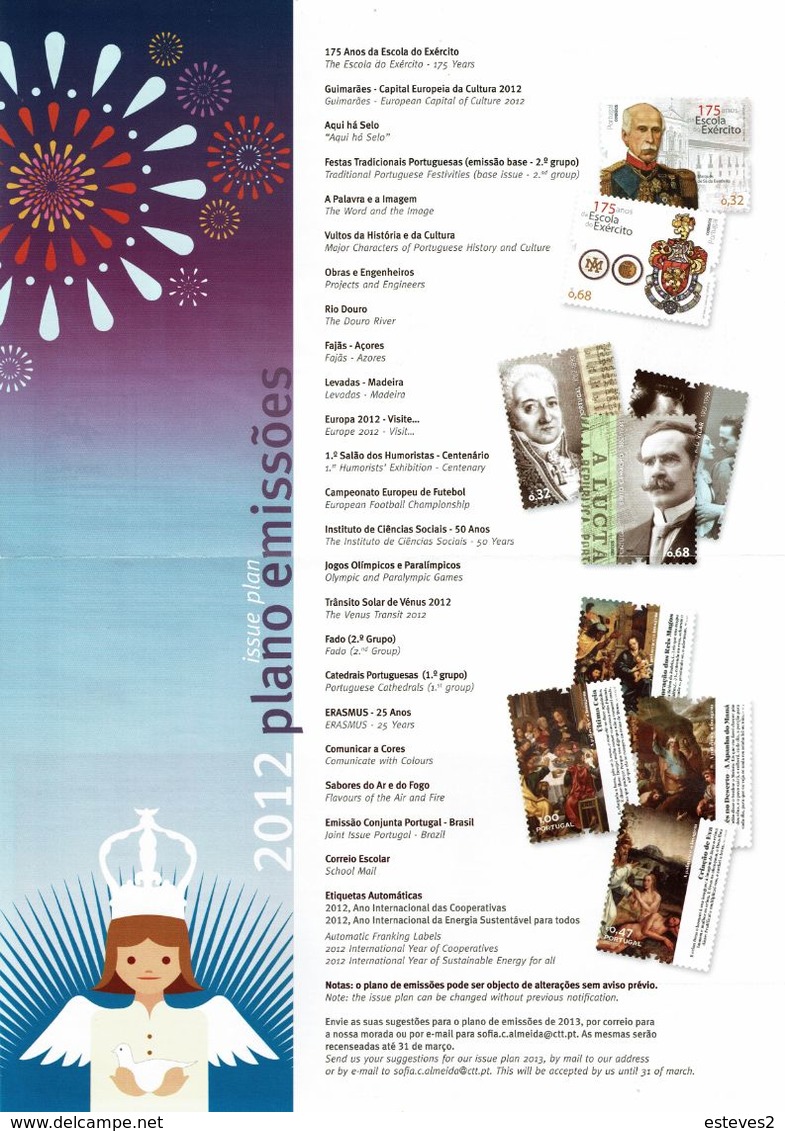 Portugal 2012 , Brochure , Pagela , Issues Programe - Altri & Non Classificati