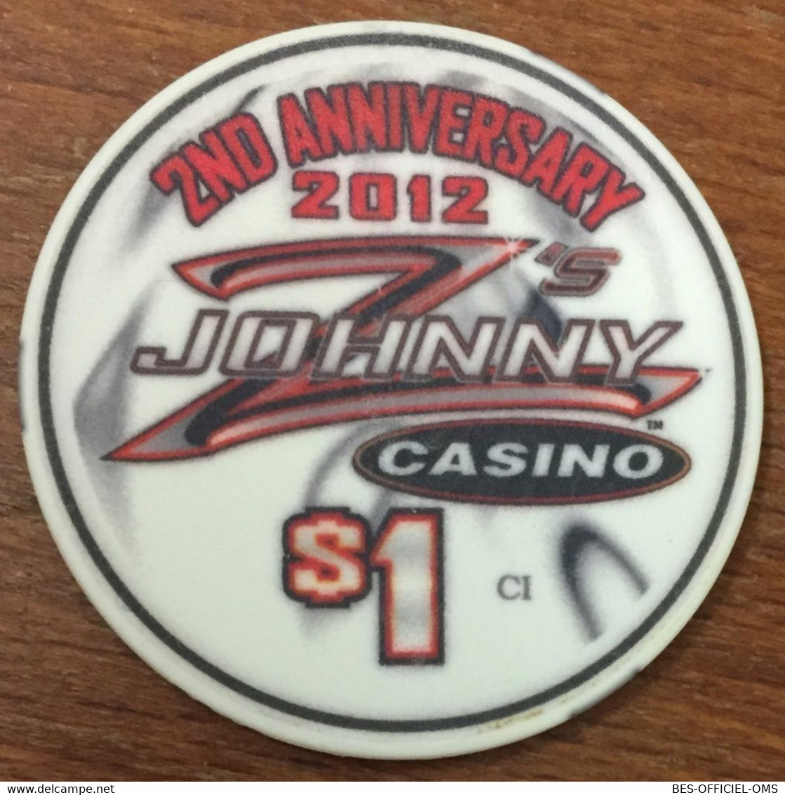 ÉTATS-UNIS USA COLORADO CENTRAL CITY JOHNNY CASINO CHIP $1 JETON TOKENS COINS - Casino