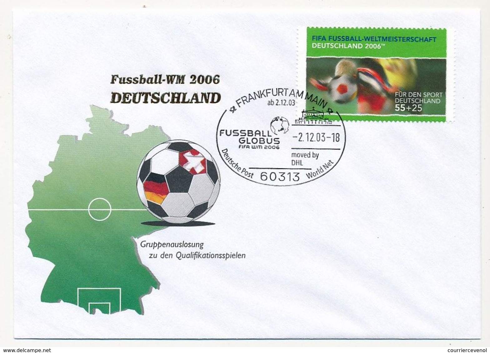 ALLEMAGNE - Enveloppe WM 2006 - Gruppenauslosung Zu Den Qualifikationsspielen - Franckfurt - 2/2/2003 - 2006 – Alemania