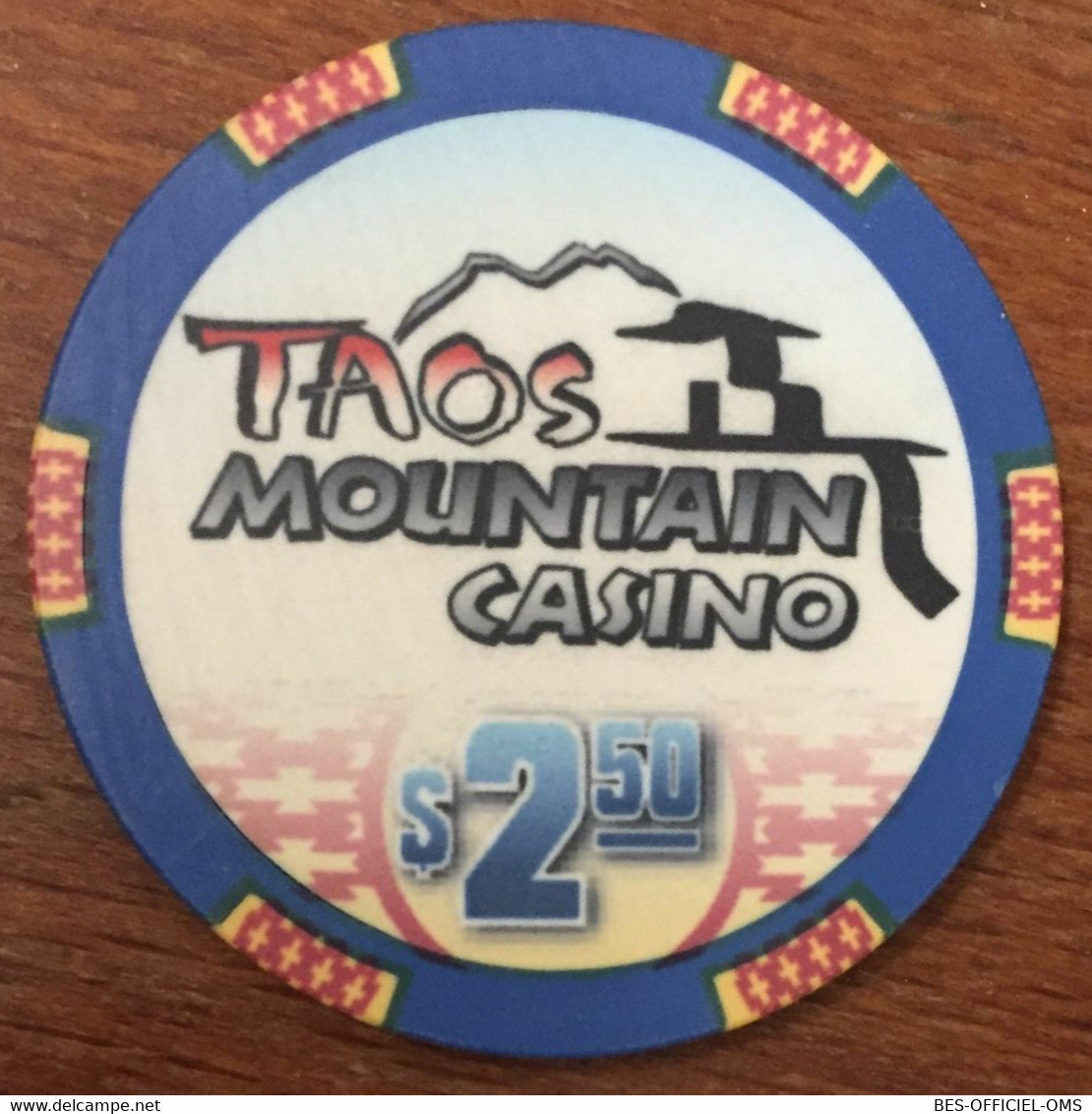 ÉTATS-UNIS USA NEW MEXICO TAOS MOUNTAIN CASINO WINTER WONDERLAND CHIP $ 2,5 JETON TOKEN COIN - Casino