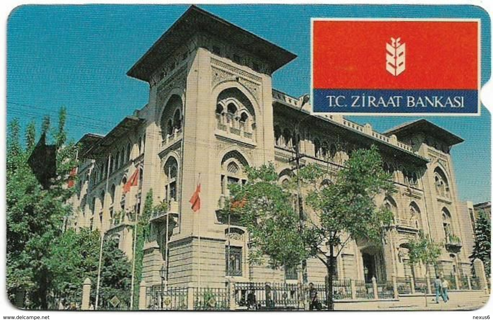 Turkey - TT - Alcatel - R Advert. Series - TC Ziraat Bankas, Building, R-080, 100U, 1995, Used - Turquie