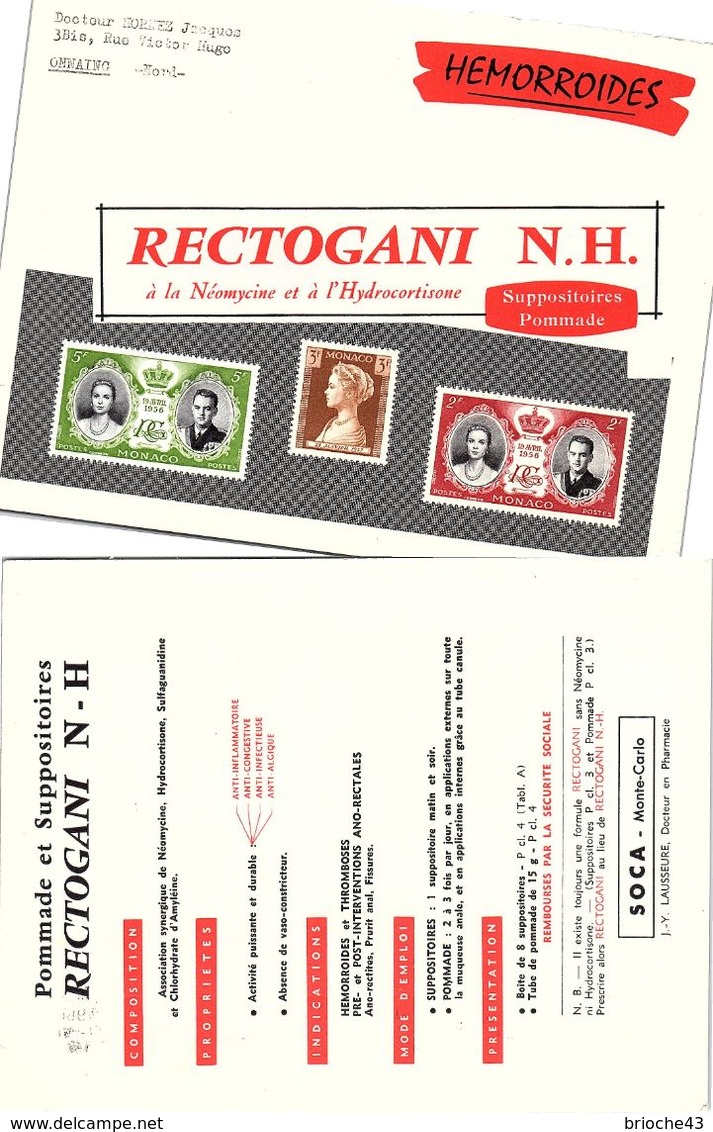 MONACO - PUBLICITE HEMORROIDES - RECTOGANI N.H.   /2 - Pharmacy