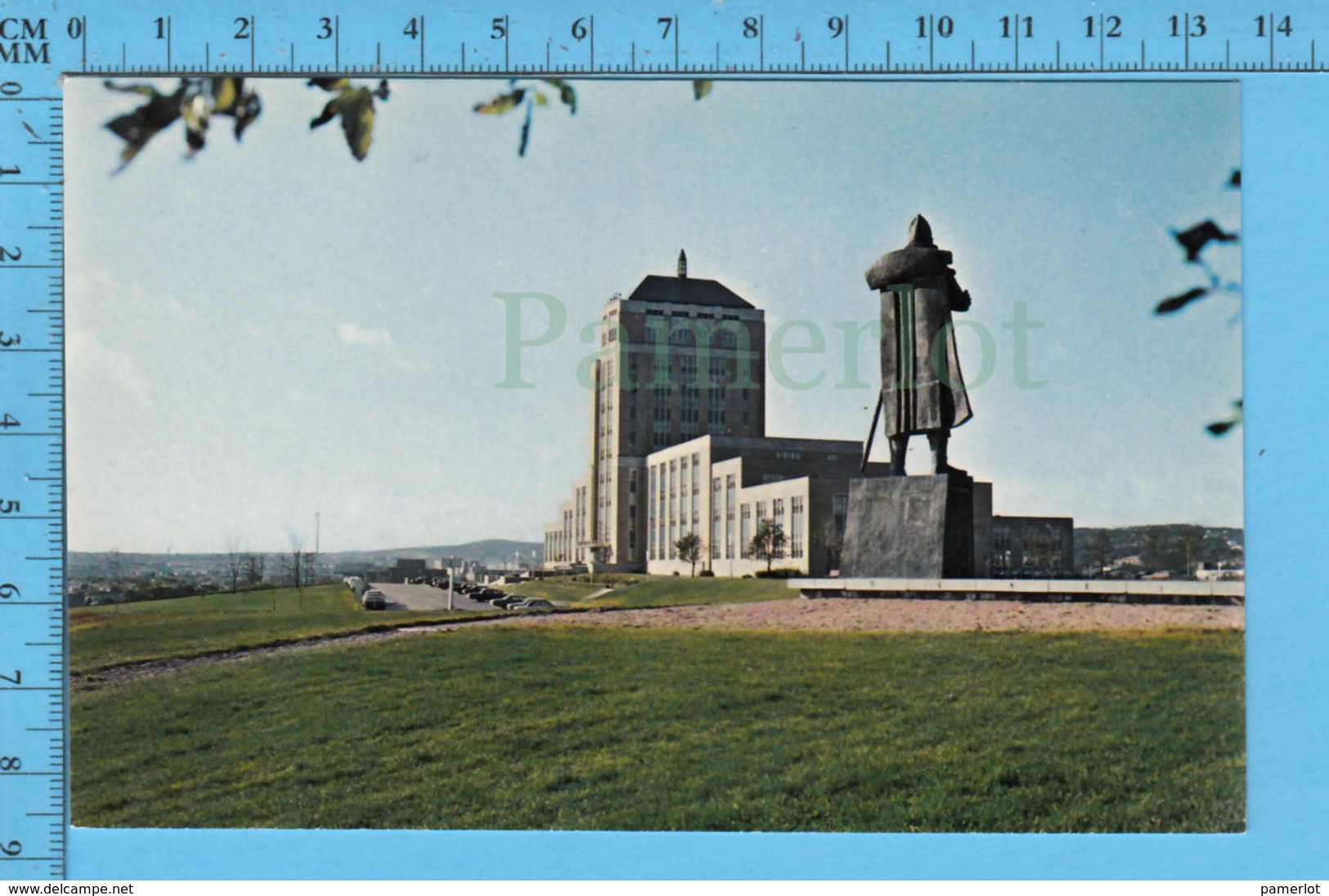 Postcard - Newfoundland - St-John's Showing Confederation Building And The Statue Portuguese Explorer- Canada - St. John's