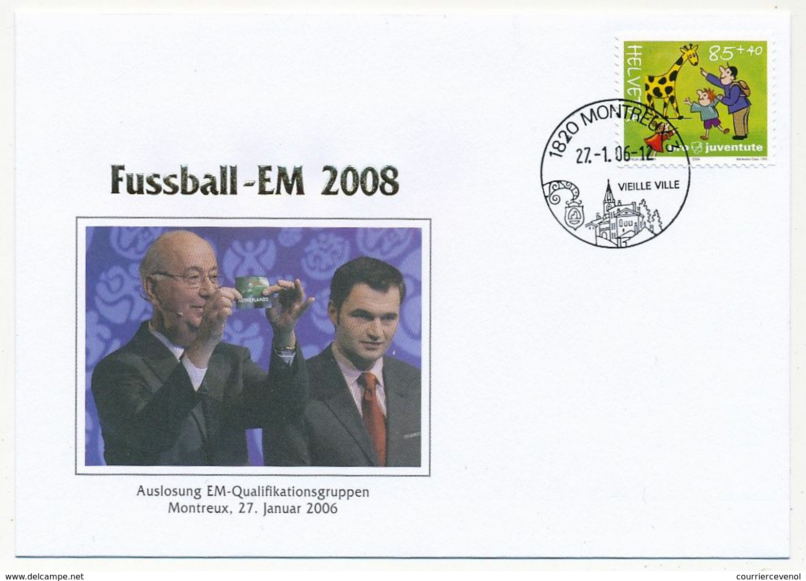 SUISSE - Enveloppe WM 2008 - Tirage Des Groupes De Qualification - Montreux - 27/1/2008 - 2006 – Deutschland