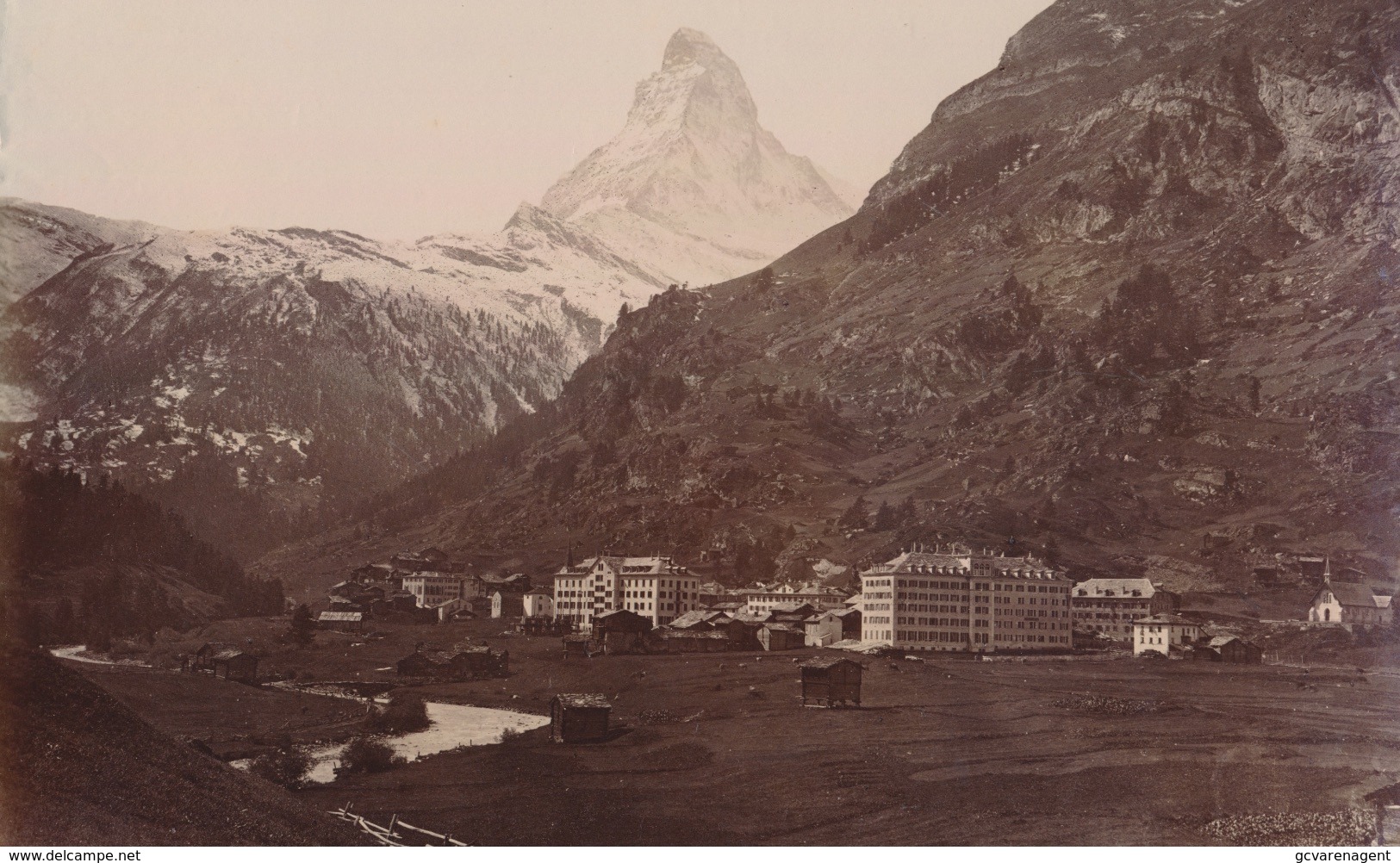 SUISSE - ZERMATT ET LE MONT CERVIN VALAIS   ALBUME PHOTO +- 1886    27.5 X 21 CM  VOIR 4 SCANS - Antiche (ante 1900)