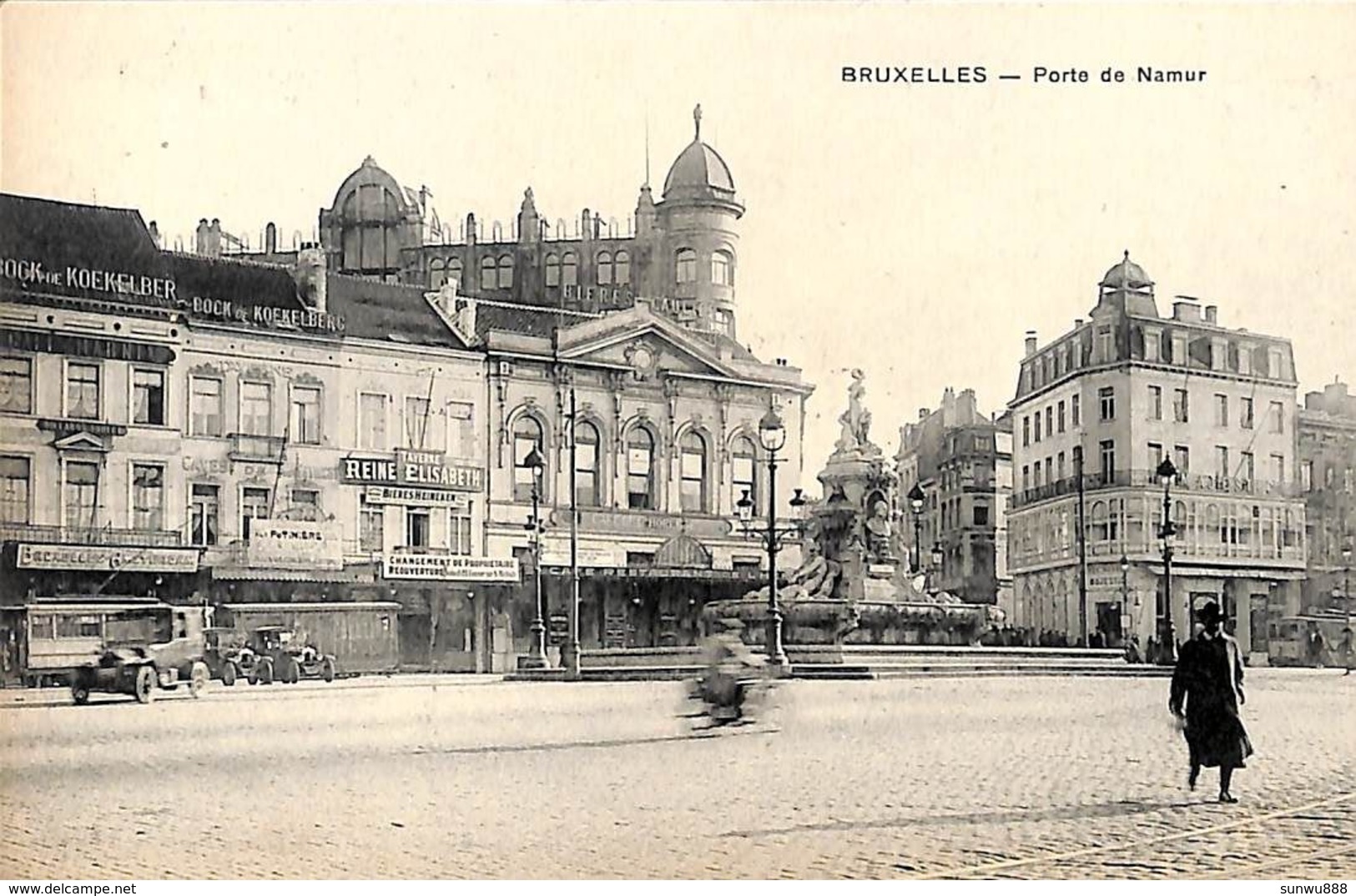 Bruxelles - Porte De Namur (animée Tram Tramway, Oldtimer) - Transport Urbain En Surface