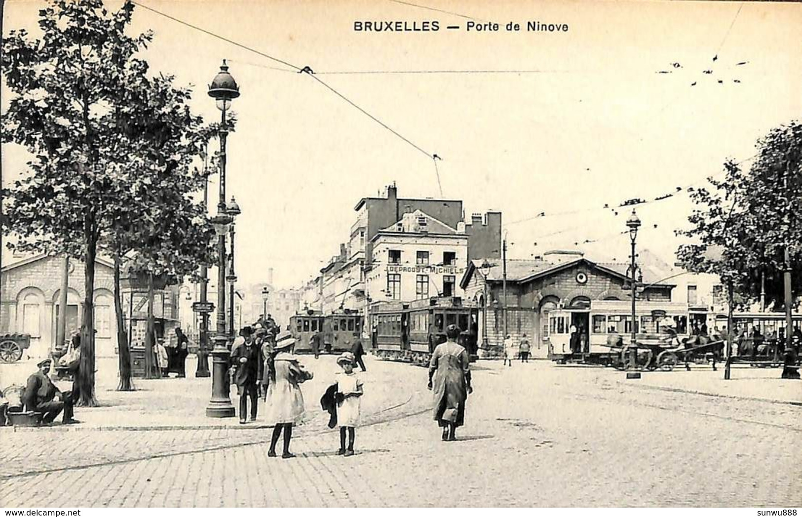 Bruxelles - Porte De Ninove (animée Tram Tramway, La Carte D'Art) - Nahverkehr, Oberirdisch